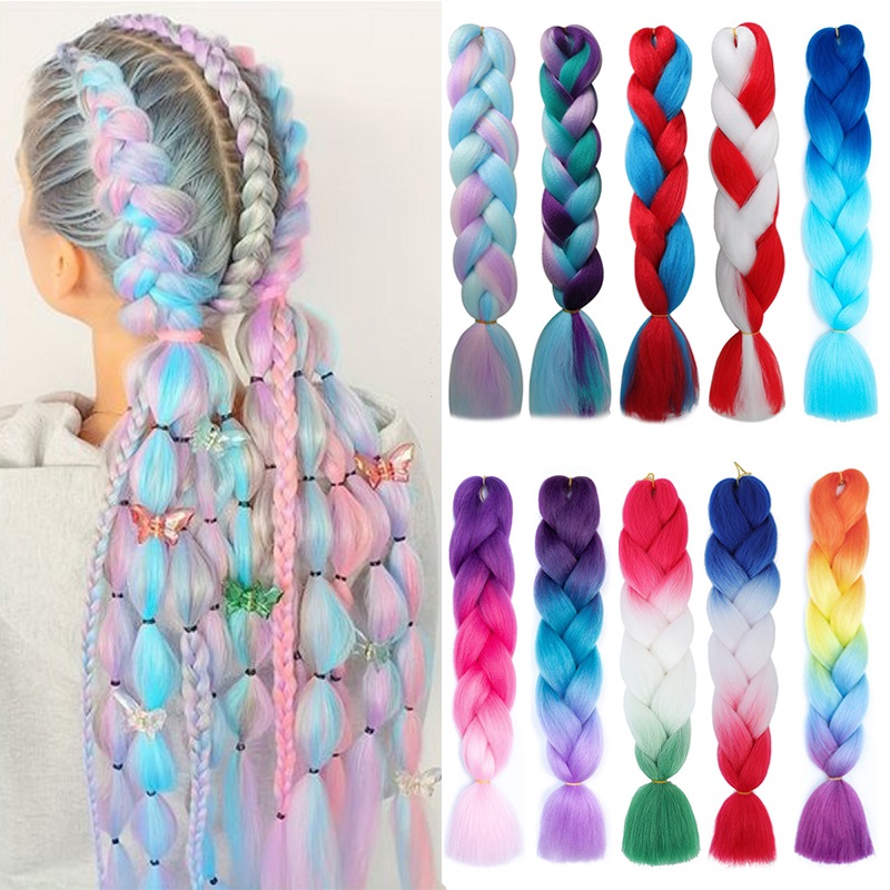 Braiding Hair Kanekalon - Synthetic 24Inch Jumbo Braids Hair Extension