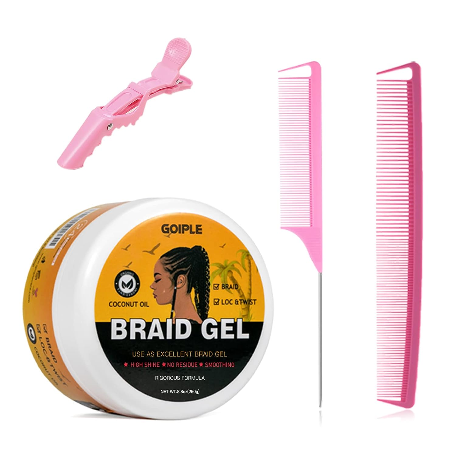 Edge Control Gel - Hair Combs Strong Hold Braid Gel
