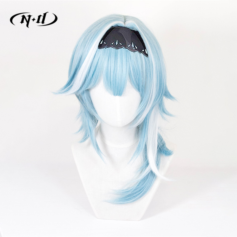 ND Eula Cosplay Wigs Hairpiece - Braiding Hair Kanekalon のレビューと価格
