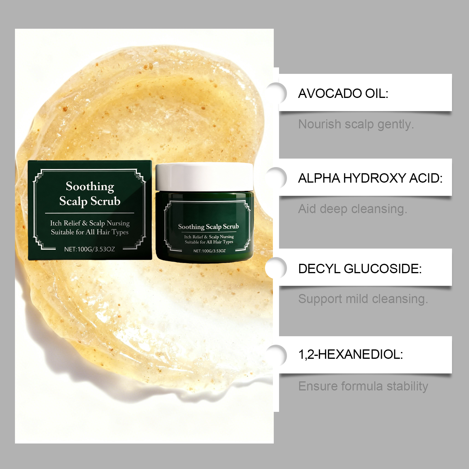 AHA Scalp Purifying Scrub Avoc - Scalp Scrub Exfoliant のレビューと価格