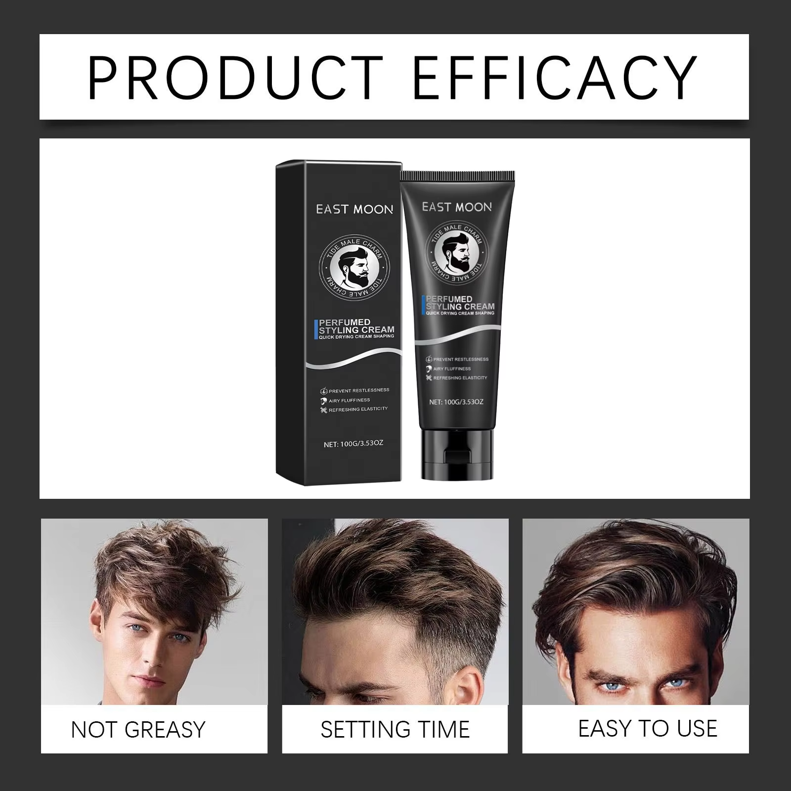 Men Hair Styling Cream Long-La - Edge Control Gel のレビューと価格