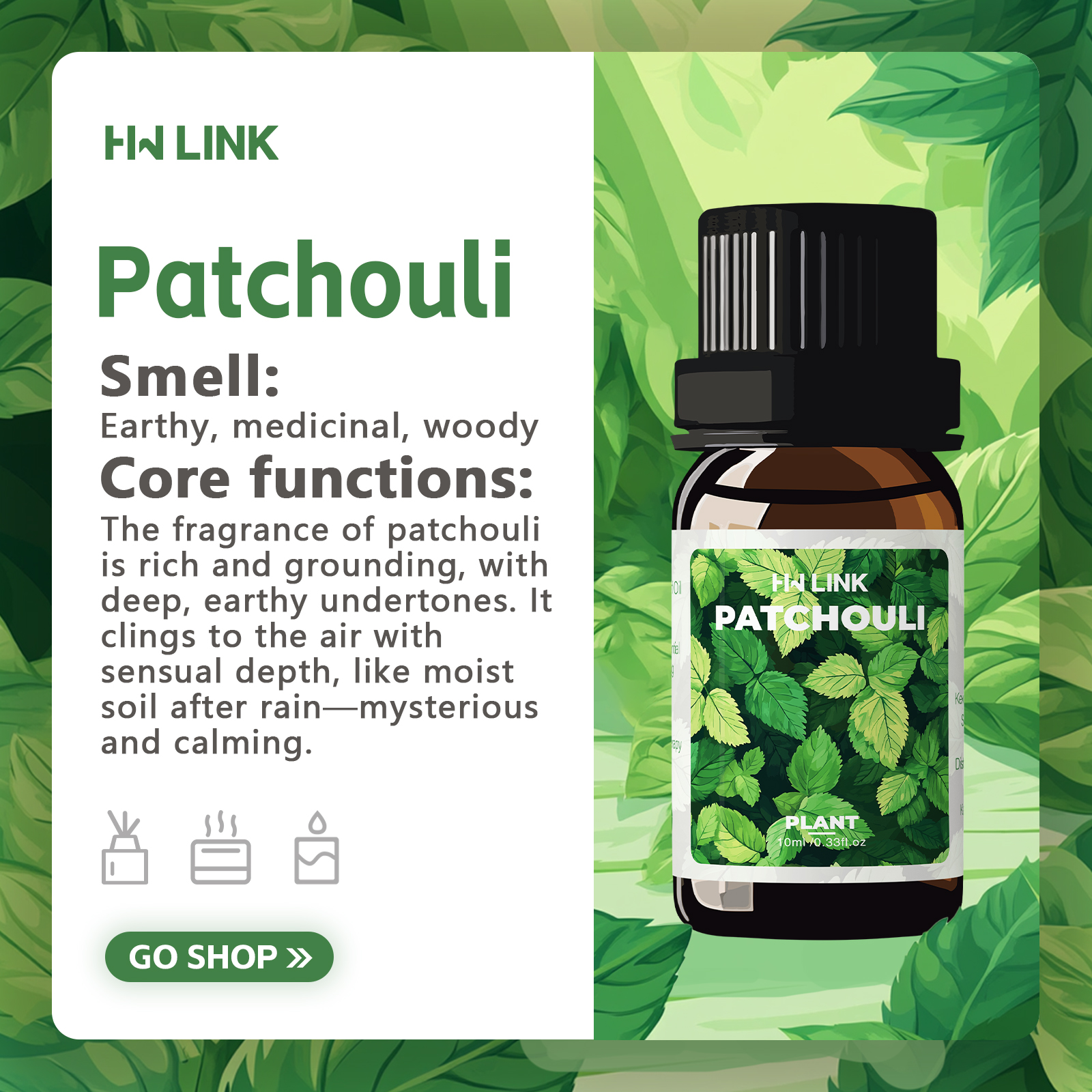 10ml Patchouli Essential Oils  - Hair Care Essential のレビューと価格