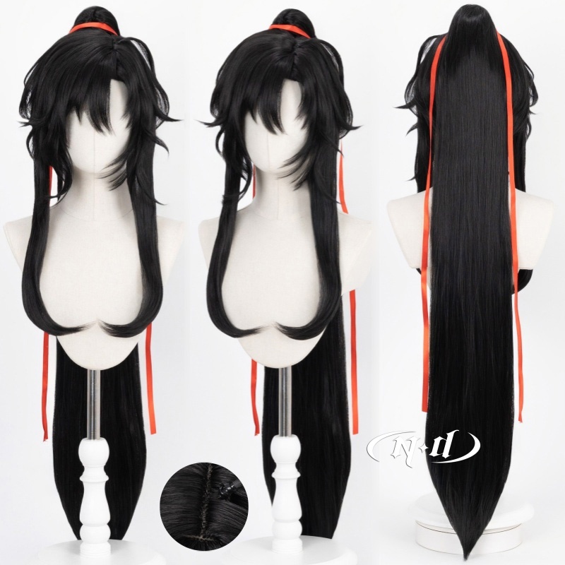ND Wei Wuxian Cosplay Wigs Hai - Braiding Hair Kanekalon のレビューと価格
