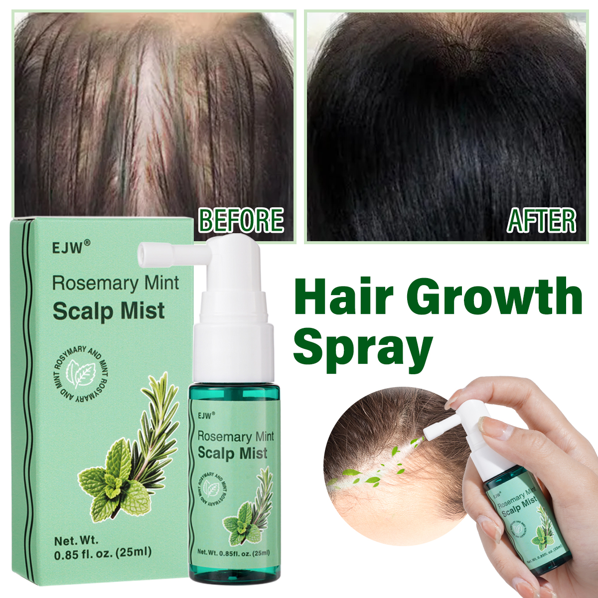 Hair Growth Spray,Scalp Scrub, - Scalp Scrub Exfoliant のレビューと価格
