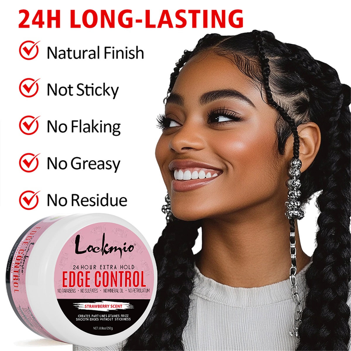 8.8oz Edge Control Wax for Bla - Edge Control Gel のレビューと価格