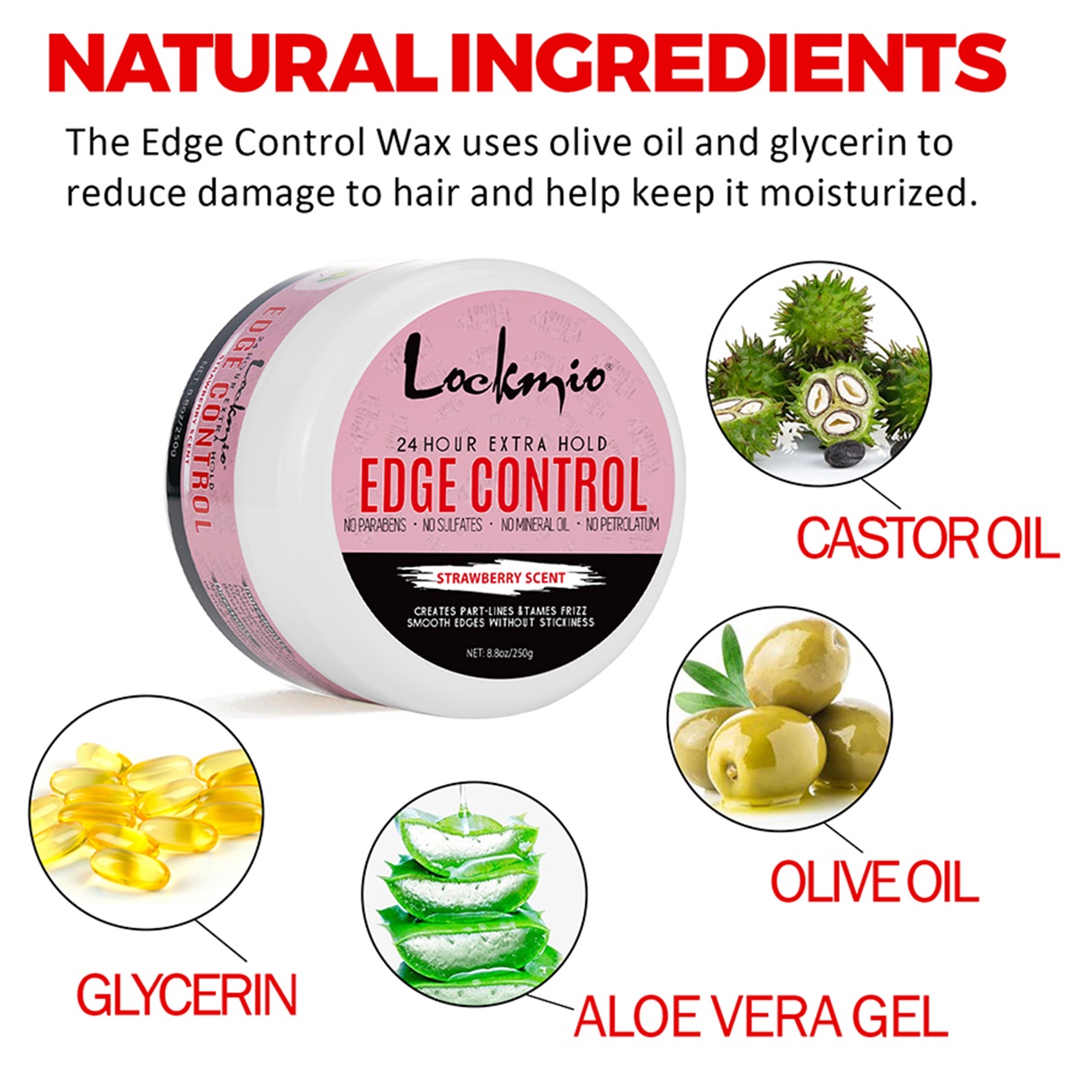 8.8oz Edge Control Wax for Bla - Edge Control Gel のレビューと価格