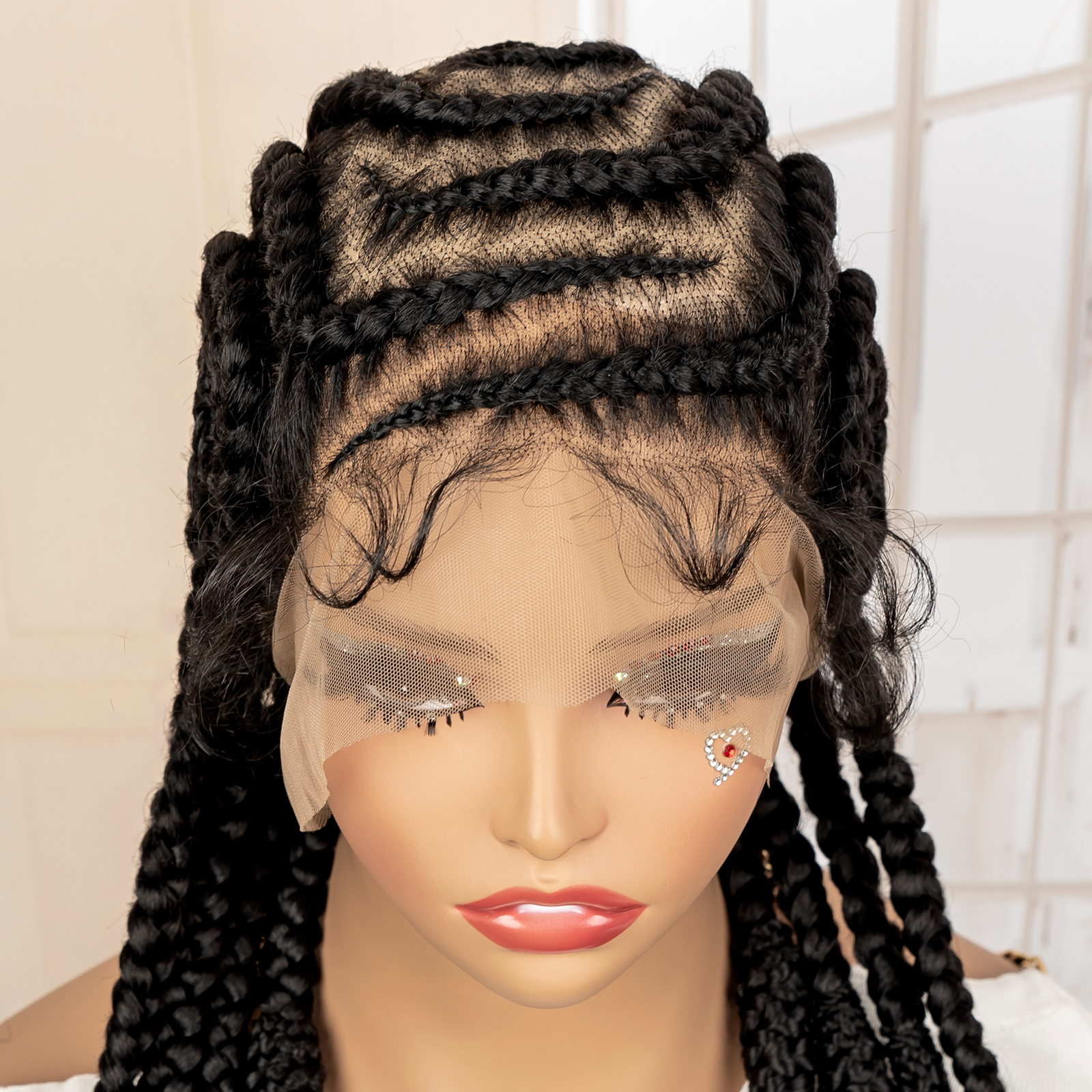 New Synthetic Afro Braided Wig - Braiding Hair Kanekalon のレビューと価格