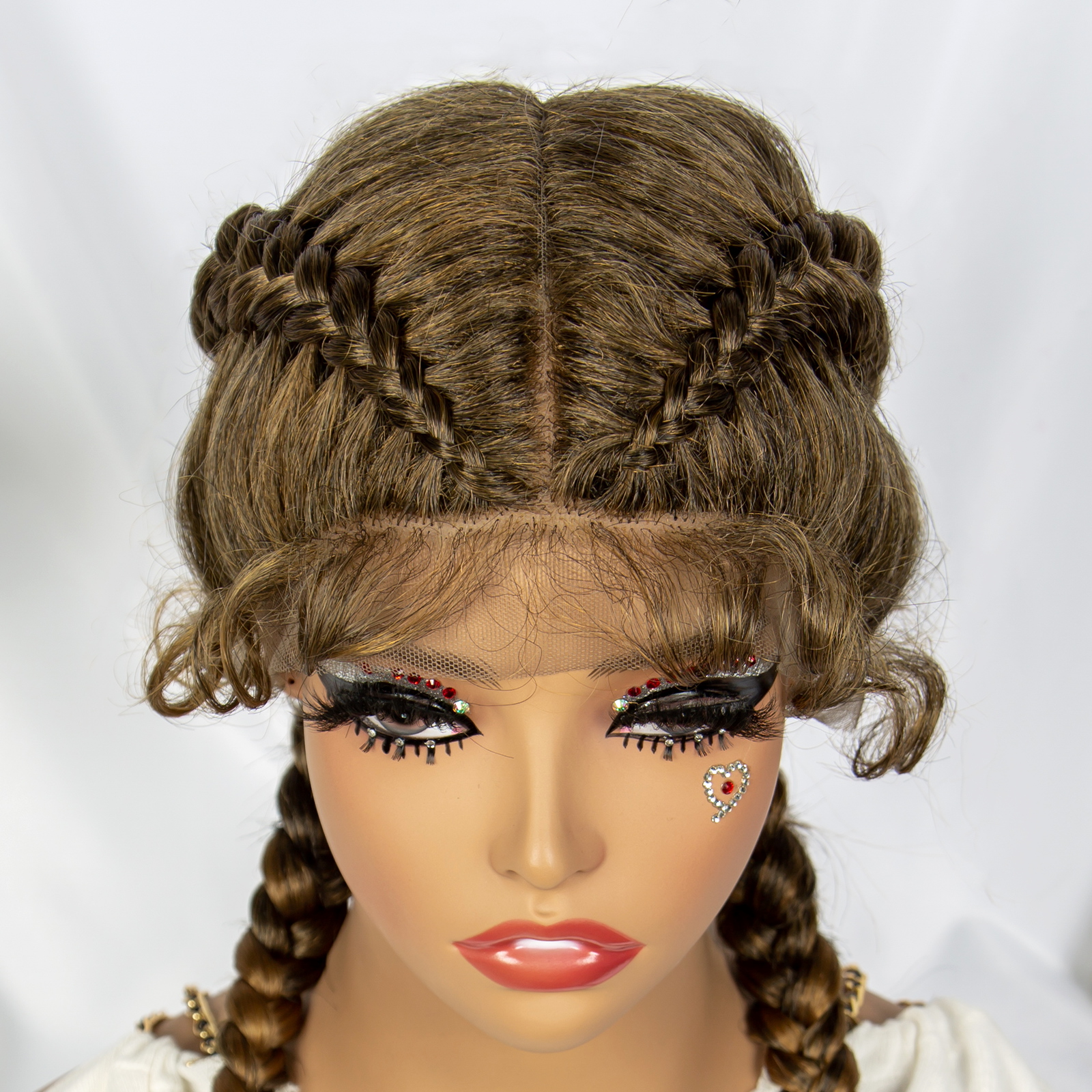 Brown Synthetic Braided Wigs C - Braiding Hair Kanekalon のレビューと価格