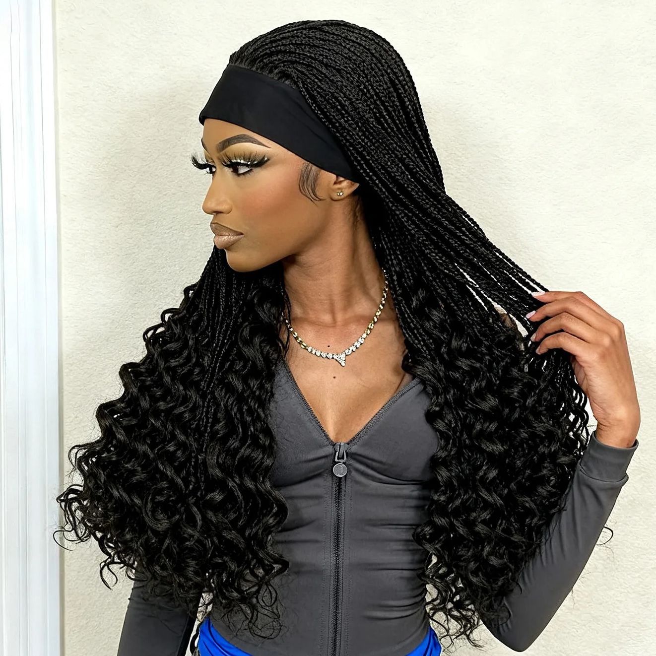 Headband  Braided Wig Syntheti - Braiding Hair Kanekalon のレビューと価格